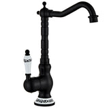 Antieke Messing Keukenkraan met Keramische Handgreep – 360° Draaiend | Traditioneel Design