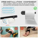 Zelfklevende RVS Badkamer Accessoireset – Geen Boren | Geborstelde Afwerking | Metalen Montage