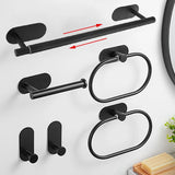 Zelfklevende RVS Badkamer Accessoireset – Geen Boren | Geborstelde Afwerking | Metalen Montage