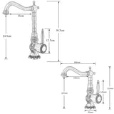 Retro Keukenkraan – Antiek Brons | Enkele Handgreep | Warm & Koud Water