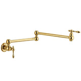 RoyalPour – Luxe Goudkleurige Uitschuifbare Pot Filler Wandkraan