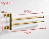 Dubbele Handdoekstang | Aluminium | <50 cm | Met Haak