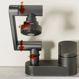 AquaTwist Duo-Flex Wastafelmengkraan – 360° Draaiende Tweegatskraan voor Warm & Koud Water