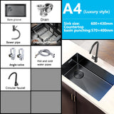 Keukenwastafel Roestvrijstaal Grote Enkele Nano Gegraveerde Honingraat Onderbouw Wastafel