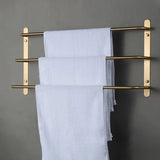 Koperen Handdoekstang <50 cm | Met Haak | Chroomafwerking