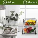 StackEase Dubbele Metalen Fruitmand