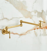 RoyalPour – Luxe Goudkleurige Uitschuifbare Pot Filler Wandkraan