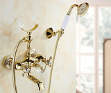 Luxe Gouden Badkraan met Kristalaccenten