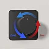 Wastafelkraan met LED Licht – Wandmontage | 2 Gaten | Warm & Koud Water | Messing