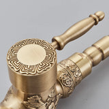 Retro Keukenkraan – Antiek Brons | Enkele Handgreep | Warm & Koud Water