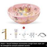 Handgeschilderde Keramische Waskom | Rond | 9L