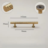 Vintage Handgehamerde Messing Kast- en Ladegrepen – Bronzen Meubelgrepen