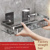 Zelfklevende Badkamerplank – Aluminium Shampoo Rek | Zonder Boren