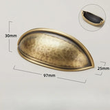 Vintage Handgehamerde Messing Kast- en Ladegrepen – Bronzen Meubelgrepen