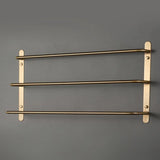 Koperen Handdoekstang <50 cm | Met Haak | Chroomafwerking