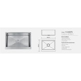 Handgemaakte Roestvrijstalen Keukenspoelbak – Vierkant | Modern Design