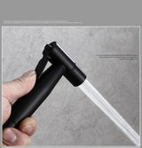 AquaJet Zwart Messing Wandkraan met Zijspuit