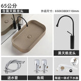 Rechthoekige Keramische Wastafel – Mat Afgewerkt | 9L Capaciteit | Bovenop het Aanrecht | Nordic Stijl