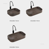 Rechthoekige Keramische Wastafel – Mat Afgewerkt | 9L Capaciteit | Bovenop het Aanrecht | Nordic Stijl