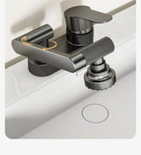 AquaTwist Duo-Flex Wastafelmengkraan – 360° Draaiende Tweegatskraan voor Warm & Koud Water