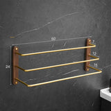 3 Dubbele Handdoekstang | <50 cm | Metaal | Zelfstaand