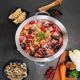 ChefMaster – Grote RVS Wokpan met Dubbele Handgrepen