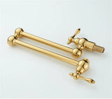 RoyalPour – Luxe Goudkleurige Uitschuifbare Pot Filler Wandkraan