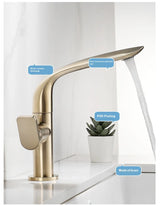 AquaLux Wastafelkraan – Draaibare Luxe Koud-Warm Kraan met Messing Behuizing