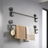 MagnaGrip Krachtige Zuignap Handdoekrek – Zwarte Zelfklevende Handdoekhouder zonder Boren