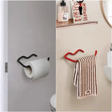 Premium Rood/Zwart Metaal Toiletpapierhouder