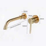 LuxaWall Elite – Inbouw Wastafelkraan in Geborsteld Goud