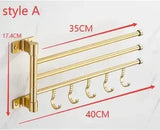 Dubbele Handdoekstang | Aluminium | <50 cm | Met Haak