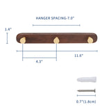 WalnutHook – 3-Haaks Handdoekrek van Hout & Metaal