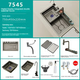 Rechthoekige RVS Spoelbak met Kraan | Enkele Kom | 3 Gaten