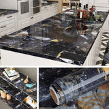 MarbleShield – Luxe Zelfklevende Marmerfolie voor Keuken & Meubels