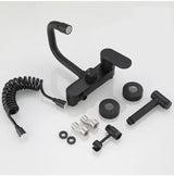 AquaJet Zwart Messing Wandkraan met Zijspuit