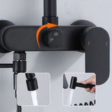 AquaJet Zwart Messing Wandkraan met Zijspuit