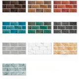 RetroBrick – 6-delige Zelfklevende Retro Baksteen Wandstickers (30x15cm)