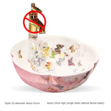 Handgeschilderde Keramische Waskom | Rond | 9L