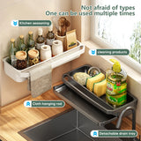 Keukengootsteen Organizer | ABS Kunststof – Sponshouder & Afvoerrek