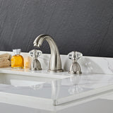 Gouden Wastafelkraan – 8 Inch Spreiding | Dubbele Handgreep | Klassiek Design | Deckmontage