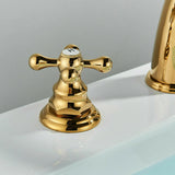 Wastafelkraan | Gepolijst Goud | 8” Widespread