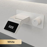 Wastafelkraan met LED Licht – Wandmontage | 2 Gaten | Warm & Koud Water | Messing