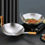 ChefMaster – Grote RVS Wokpan met Dubbele Handgrepen