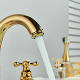 Wastafelkraan | Gepolijst Goud | 8” Widespread
