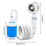 AquaNomad SmartCamp Douche – Draagbare Campingdouche met Oplaadbare Pomp & Slimme Digitale Regelaar