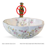 Handgeschilderde Keramische Waskom | Rond | 9L