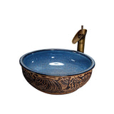 Ronde Wastafel met Kraan Keramisch Ovaal