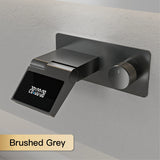 Wastafelkraan met LED Licht – Wandmontage | 2 Gaten | Warm & Koud Water | Messing