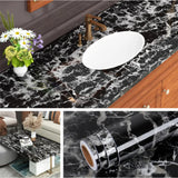 MarbleShield – Luxe Zelfklevende Marmerfolie voor Keuken & Meubels